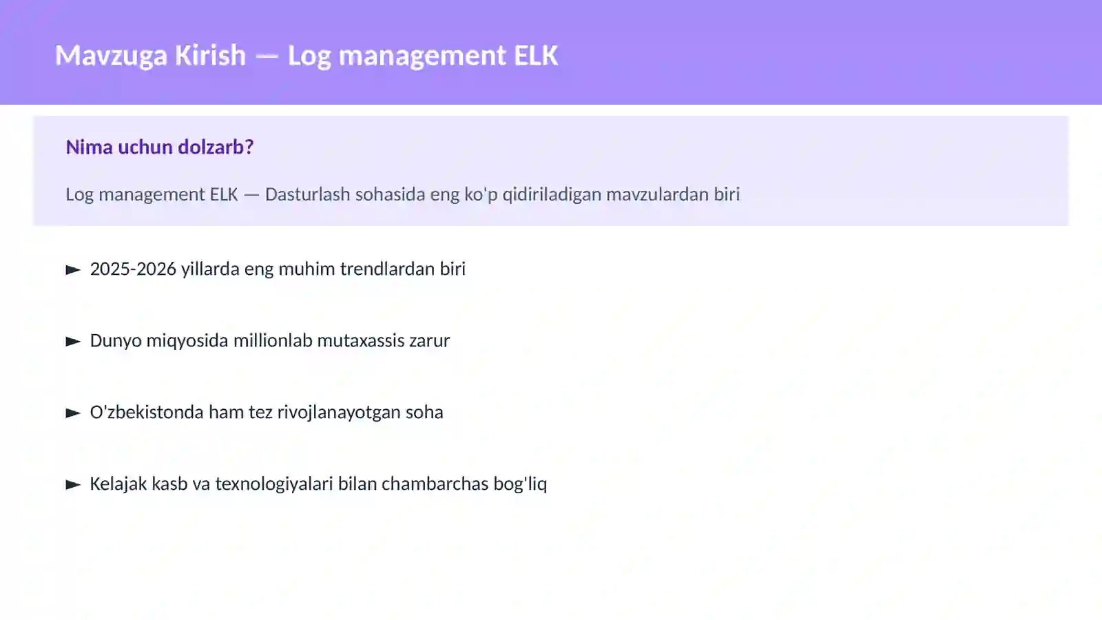 Log management ELK 2