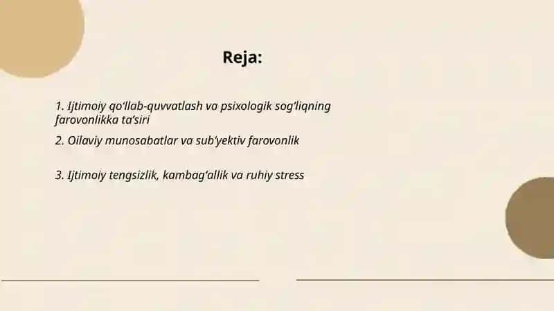 Jamiyat va psixologiyaning farovonlikka ta'siri 2