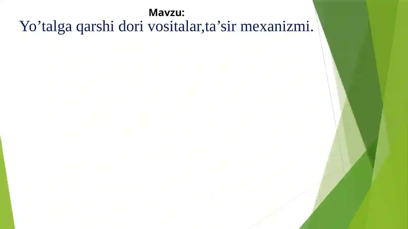 Yo’talga qarshi dori vositalari (Antitussivlar) 2
