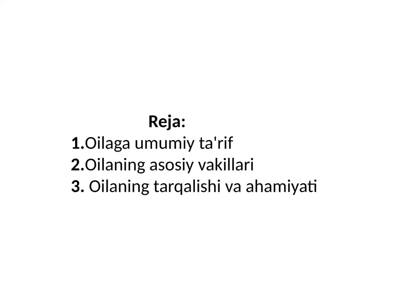 Gulhayridoshlar oilasi 2