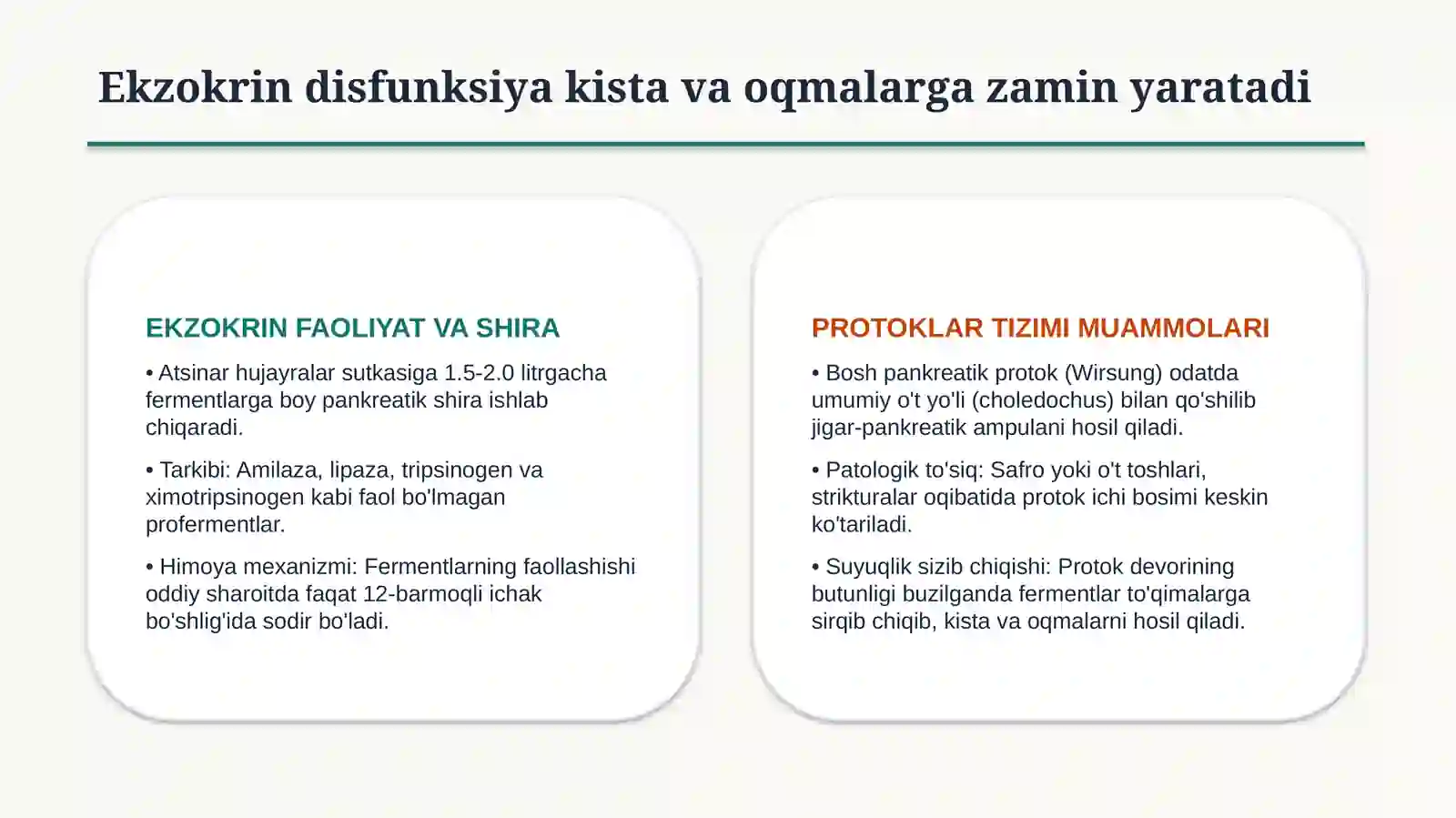 OSHQOZON OSTI BEZI KISTA VA OQMALARI | 15 SLAYDLI PROFESSIONAL TIBBIY TAQDIMOT 2