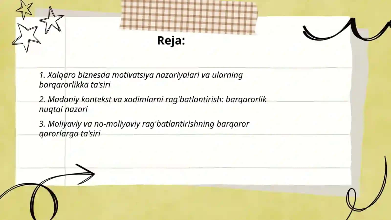 Xalqaro biznes boshqaruvida motivatsiya va uning barqarorlikka ta'siri 2