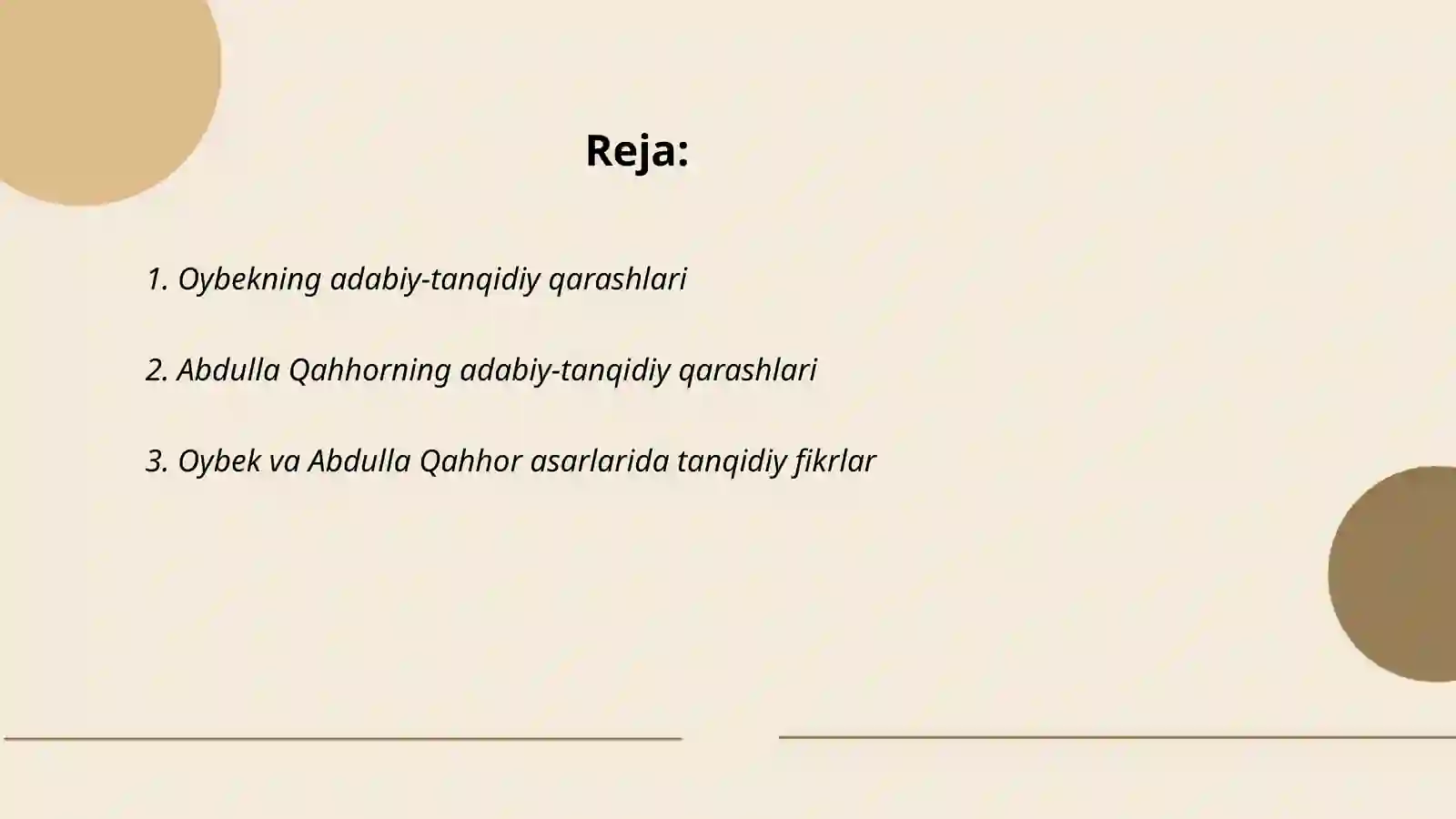 Oybek va Abdulla Qahhor adabiy-tanqidiy qarashlari 2