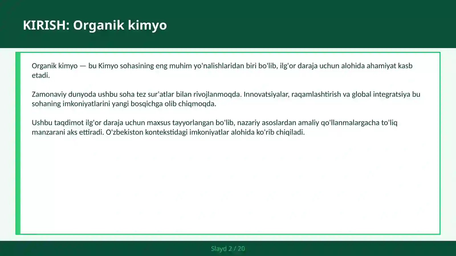 Organik Kimyo 2