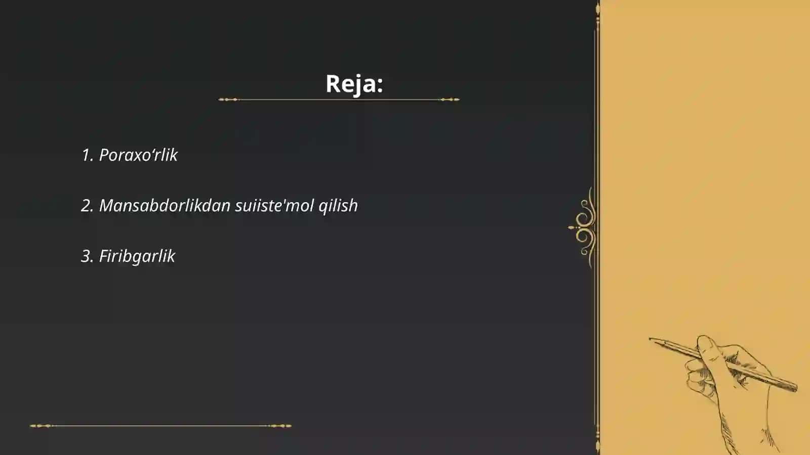 Korrupsiyaning namoyon bo'lish shakillari 2