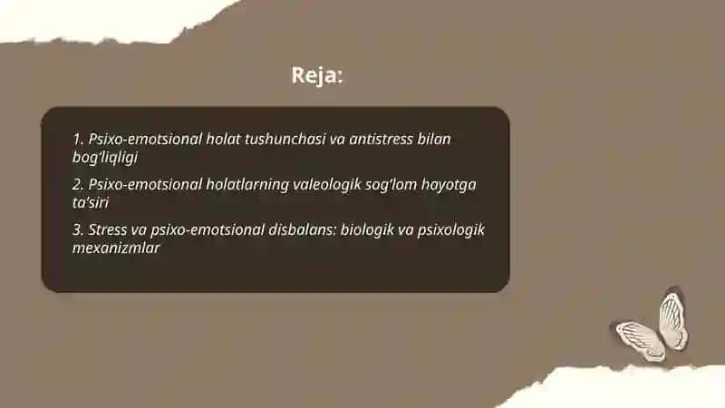 PSIXOEMOTSIONAL HOLATLARNI ROLI VALEOLOGIK AHAMIYATI ANTISTRESS 2
