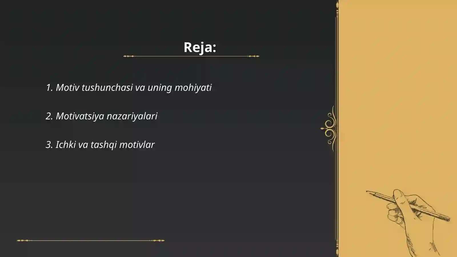 Xorij psixologiyasida motiv va motivatsiya muammosi 2