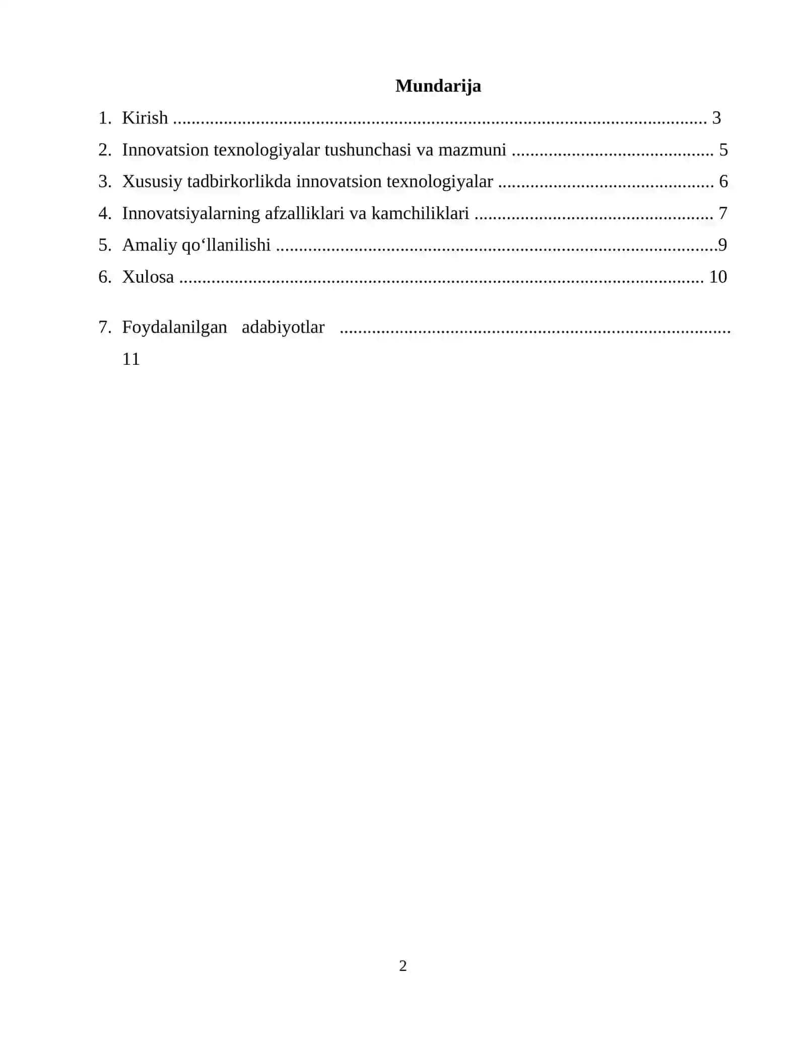 XUSUSIY TADBIRKORLIKDA INNOVATSION TEXNOLOGIYALARDAN FOYDALANISH 2