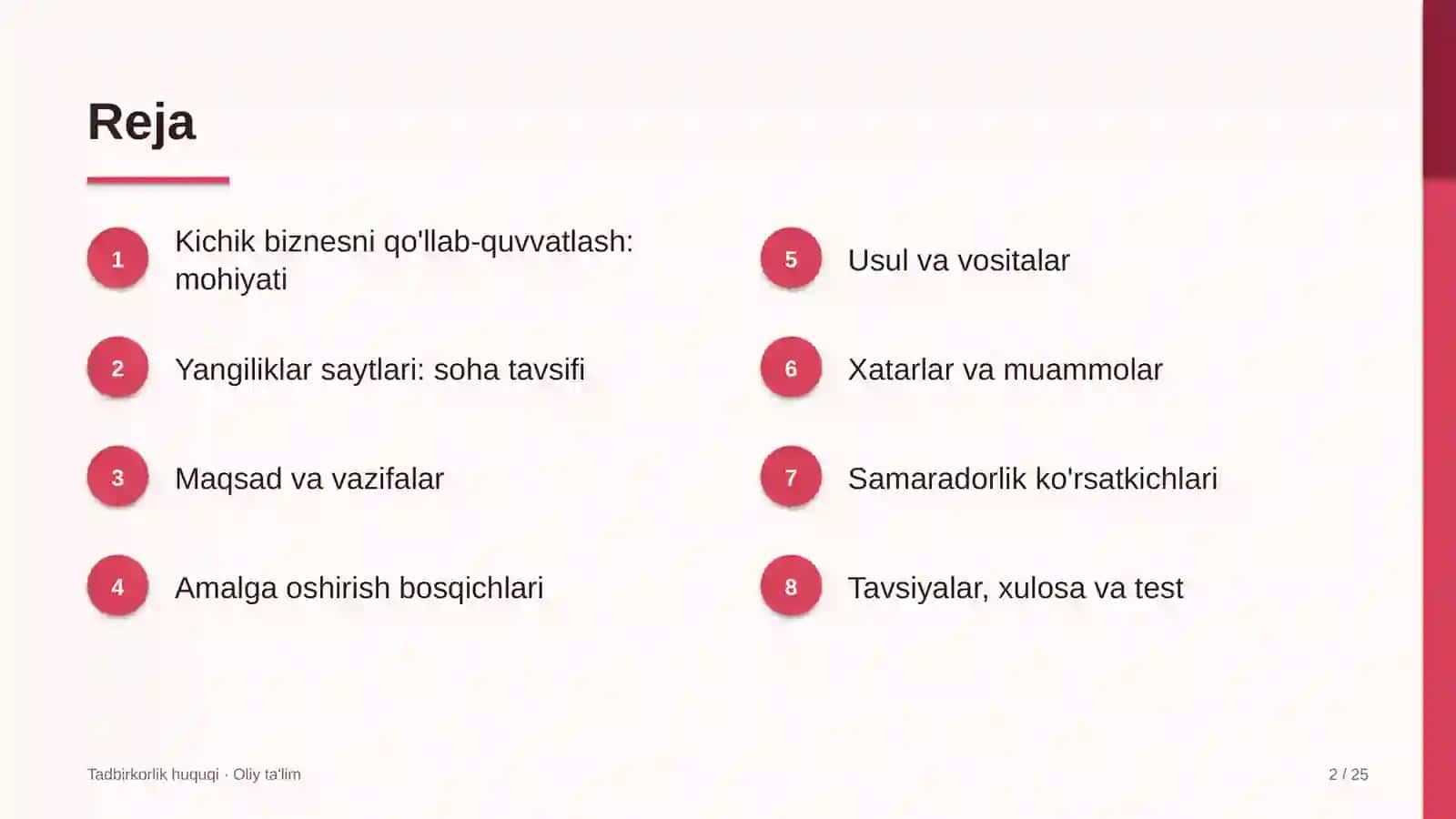 yangiliklar saytlarida kichik biznes va xususiy tadbirkorlikni qo'llab quvvatlash 7190 2