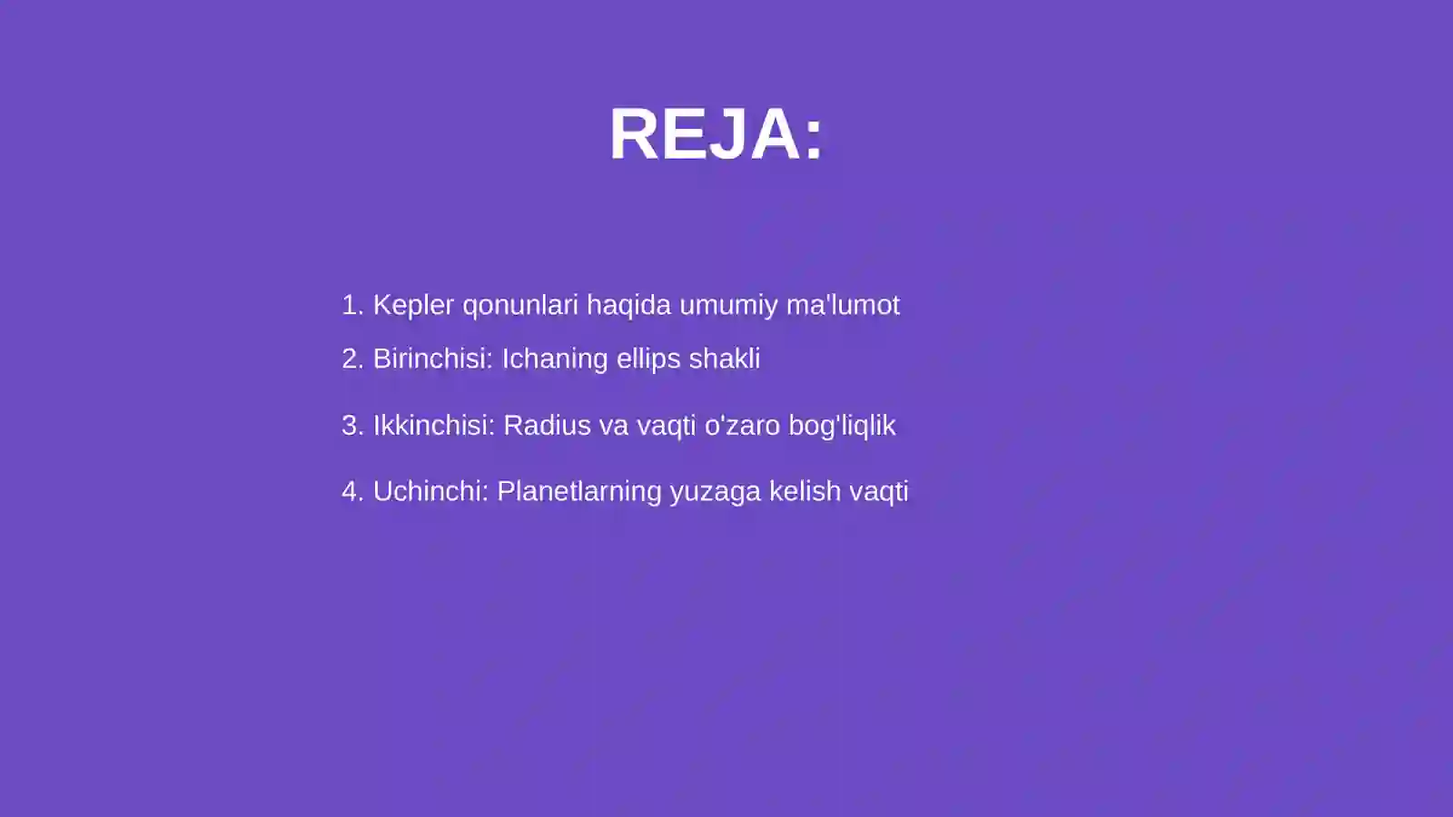 Kepler qonuni 2
