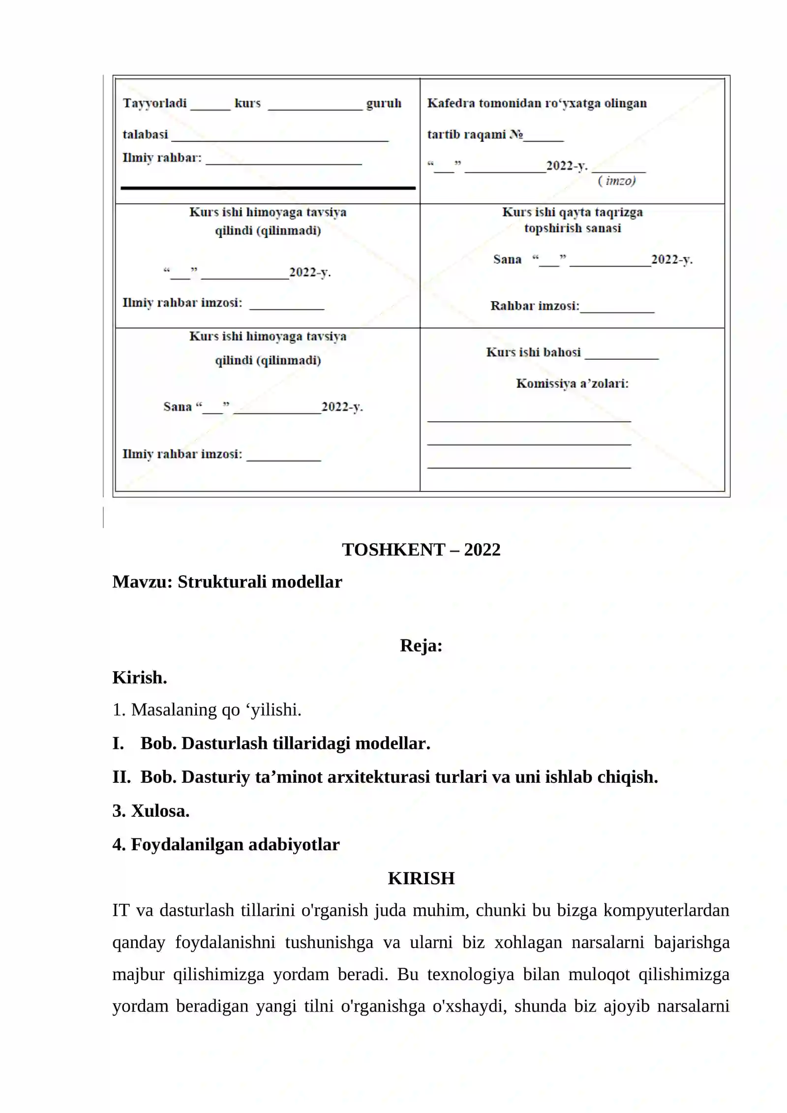 Strukturali modellar 2