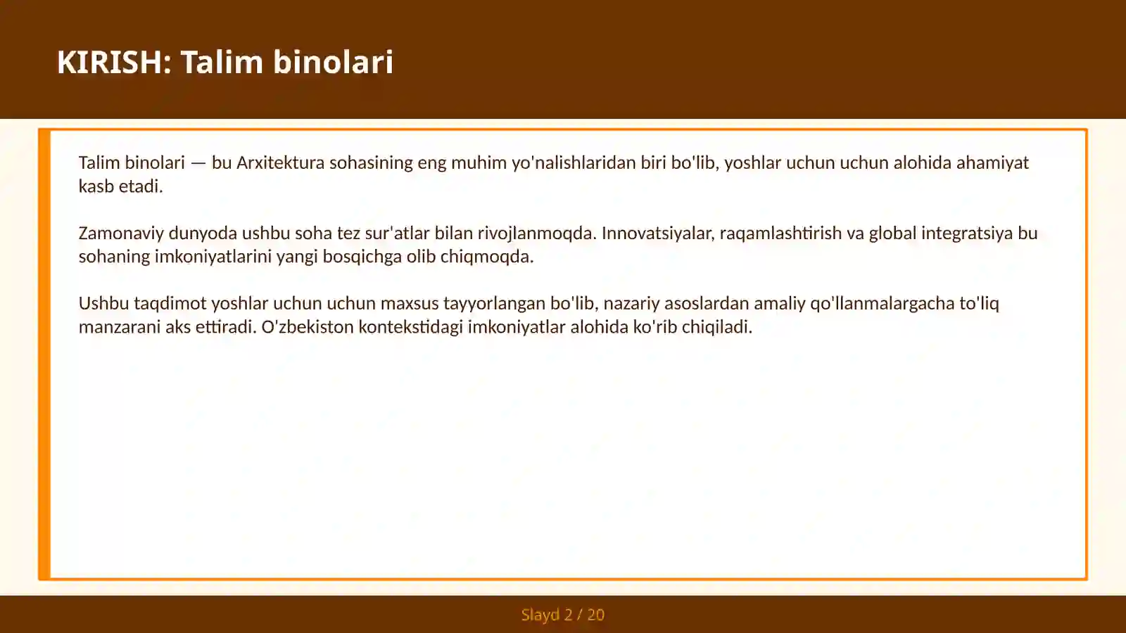 Talim binolari 2