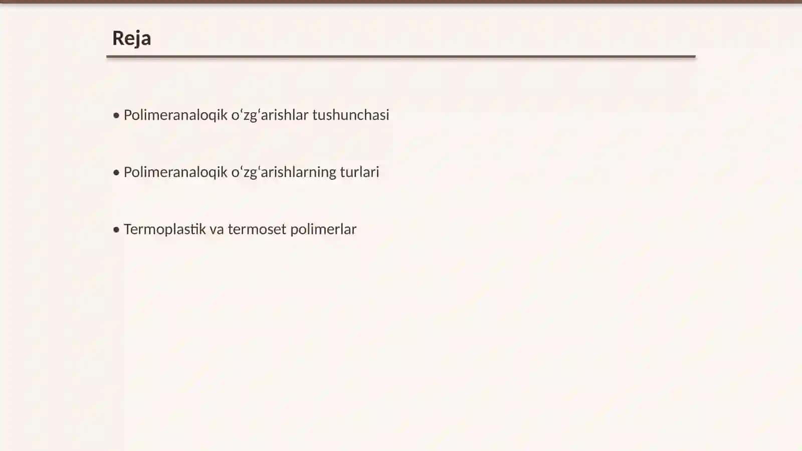 Pоlimеrаnаlоgik o‘zgаrishlаr vа ulаrning o‘zigахоs хususiyatlаri 2