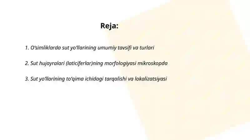 Oʻsimliklarda sut yoʻllarini mikroskopda kuzatish 2