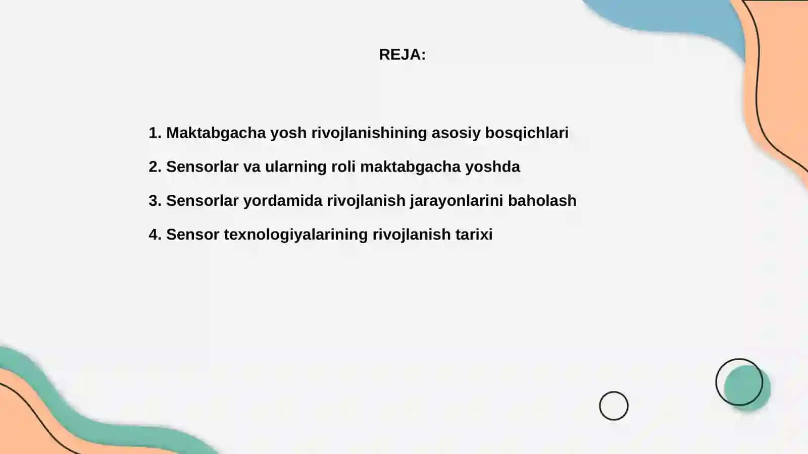 Maktabgacha yosh sensor jarayonlarini rivojlanishi 2