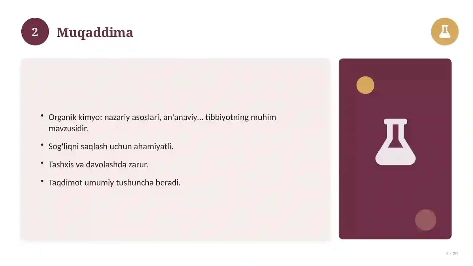 Organik kimyo: nazariy asoslari, an'anaviy yondashuvda (Magistrlik dissertatsiyasi mavzusi) 2