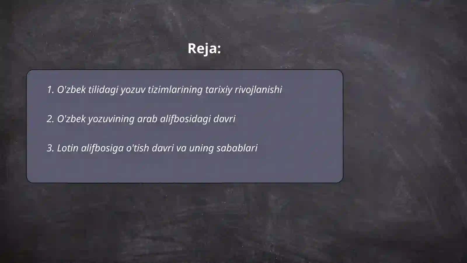 O'zbek tilining yozuv tizimlari taraqqiyoti 2