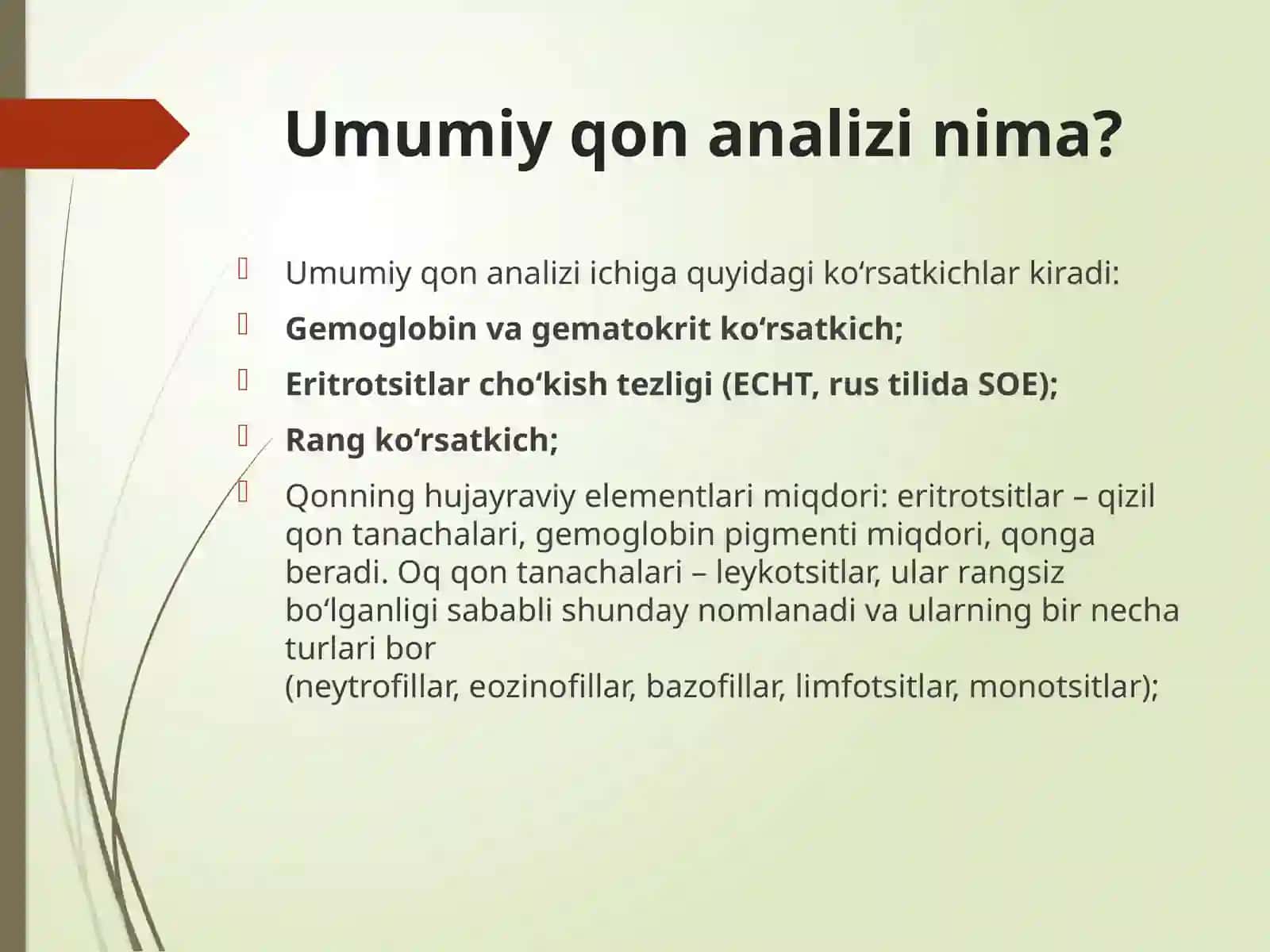 Umumiy  qon  analizi interpritatsiyasi 2