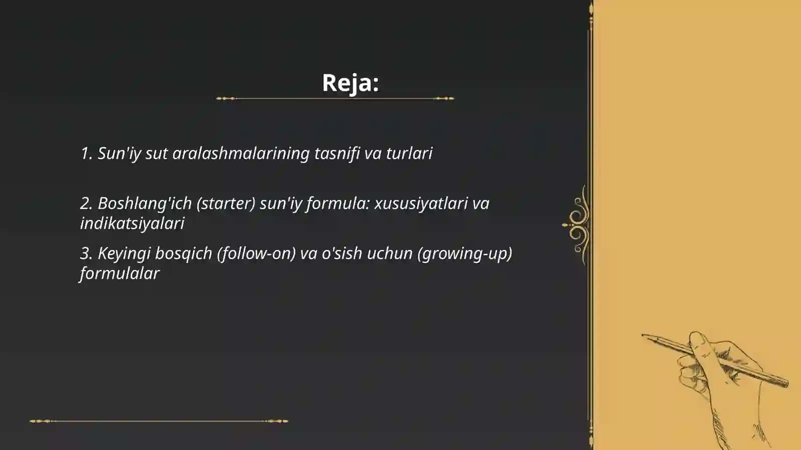 Sun'iy ovqatlantirish. Moslashtirilgan sun'iy aralashmalar turlari 2