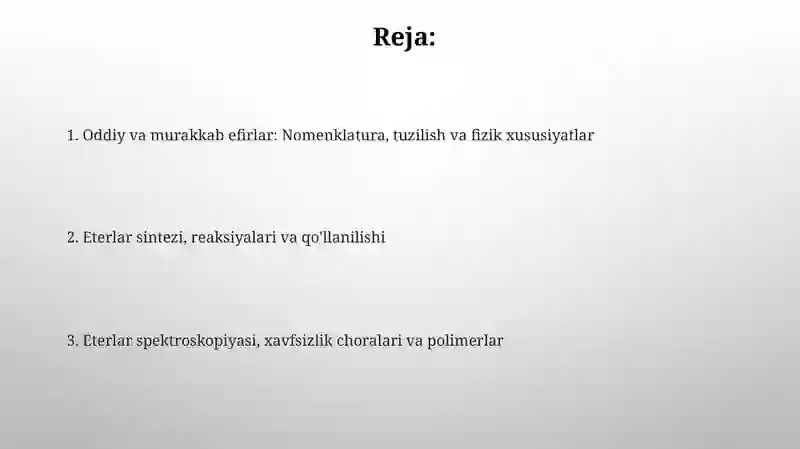 Oddiy va murakkab efirlar 2