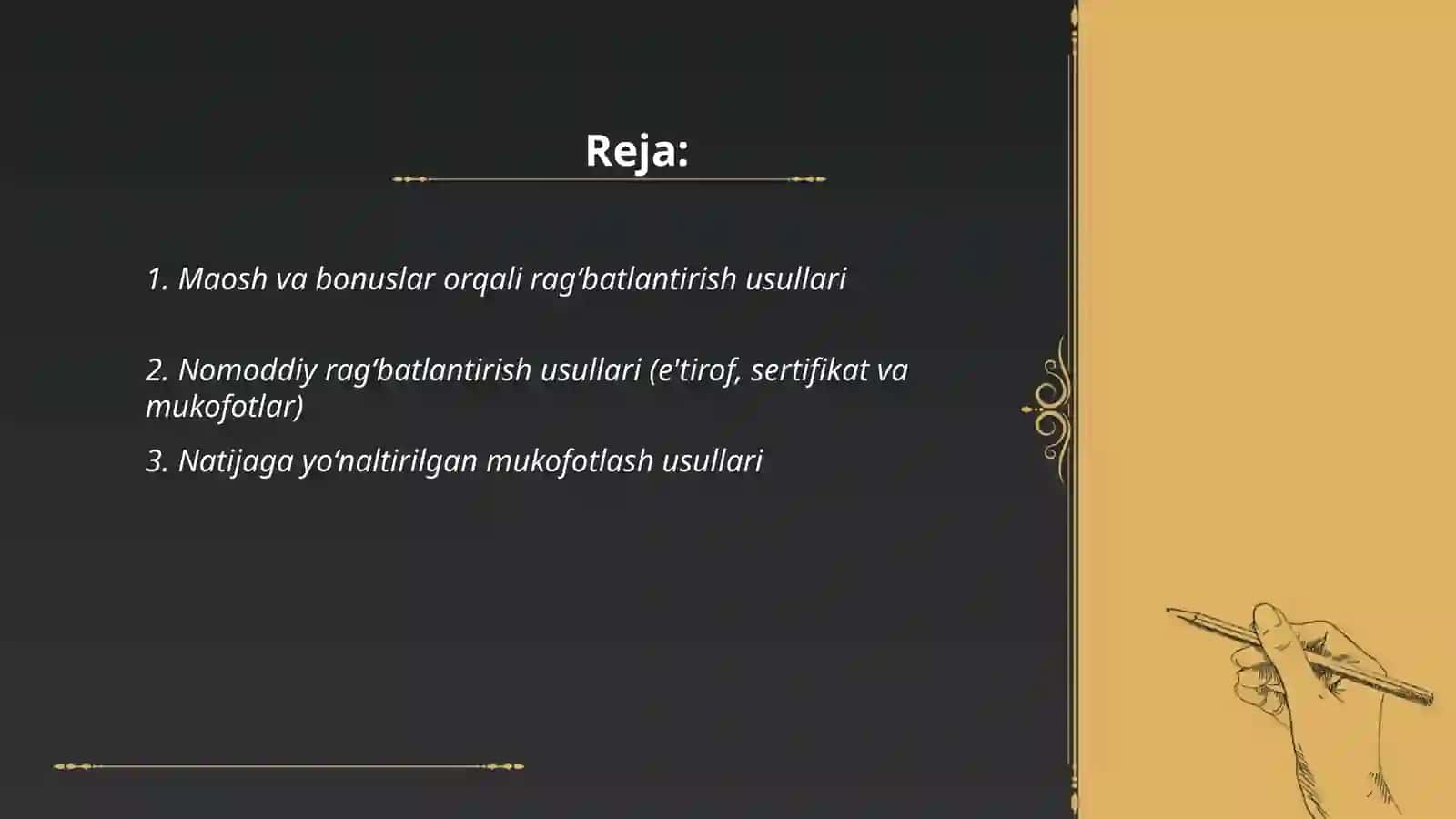 Xodimlarni rag‘batlantirish va motivatsiyalash usullari 2