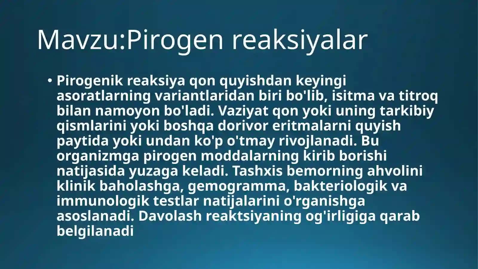 Pirogenreaksiyalar 2
