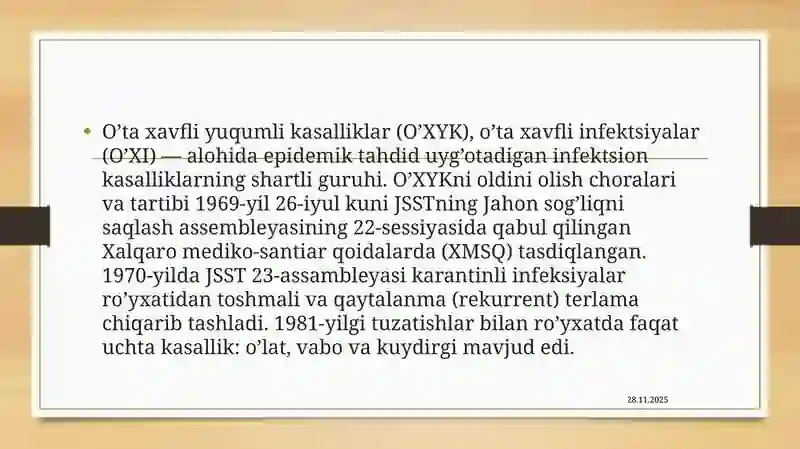 O`ta xavfli infeksiyalar 2