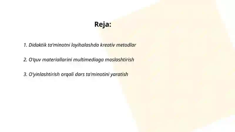Didaktik ta'minotni loyihalashda kreativ metodlar 2