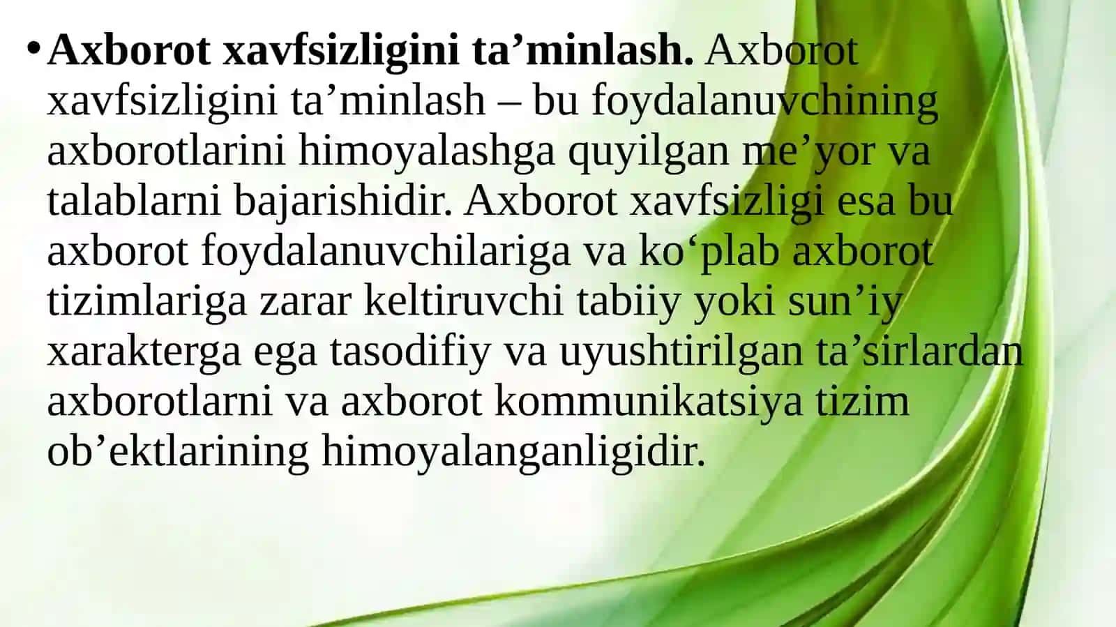 Axborotxavfsizligini ta’minlashning g‘oyaviy-nazariyasoslari 2