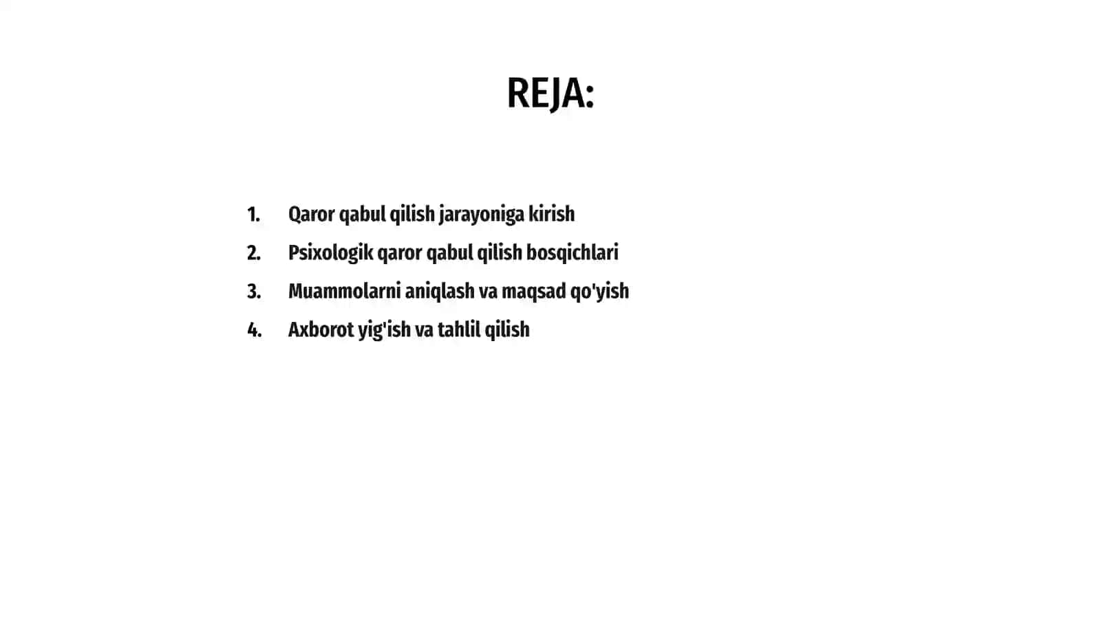 Qaror qabul qilishning psixologik bosqichlari va individual xususiyatlari 2