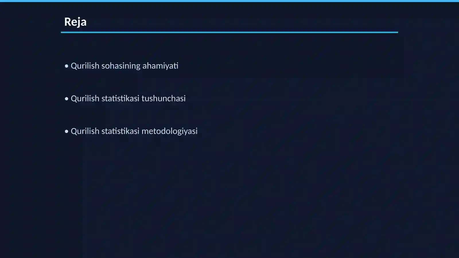 Qurilish statistikasi 2