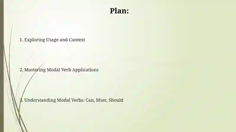 Modal verbs (Can,Must,Should) 2