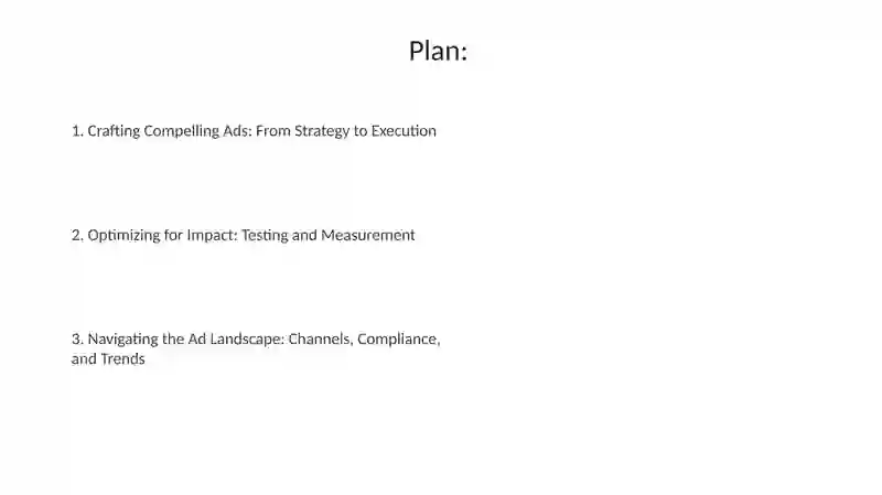 Plan: Crafting Compelling Ads: From Strategy to Execution 2
