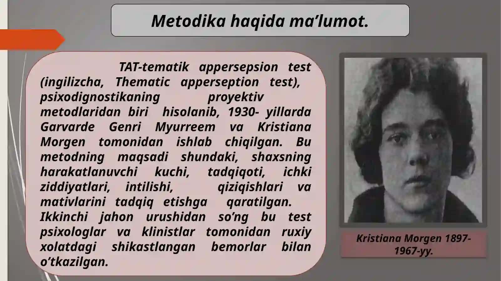 Tematik  appersepsiya testi (TAT)    metodikasi 2