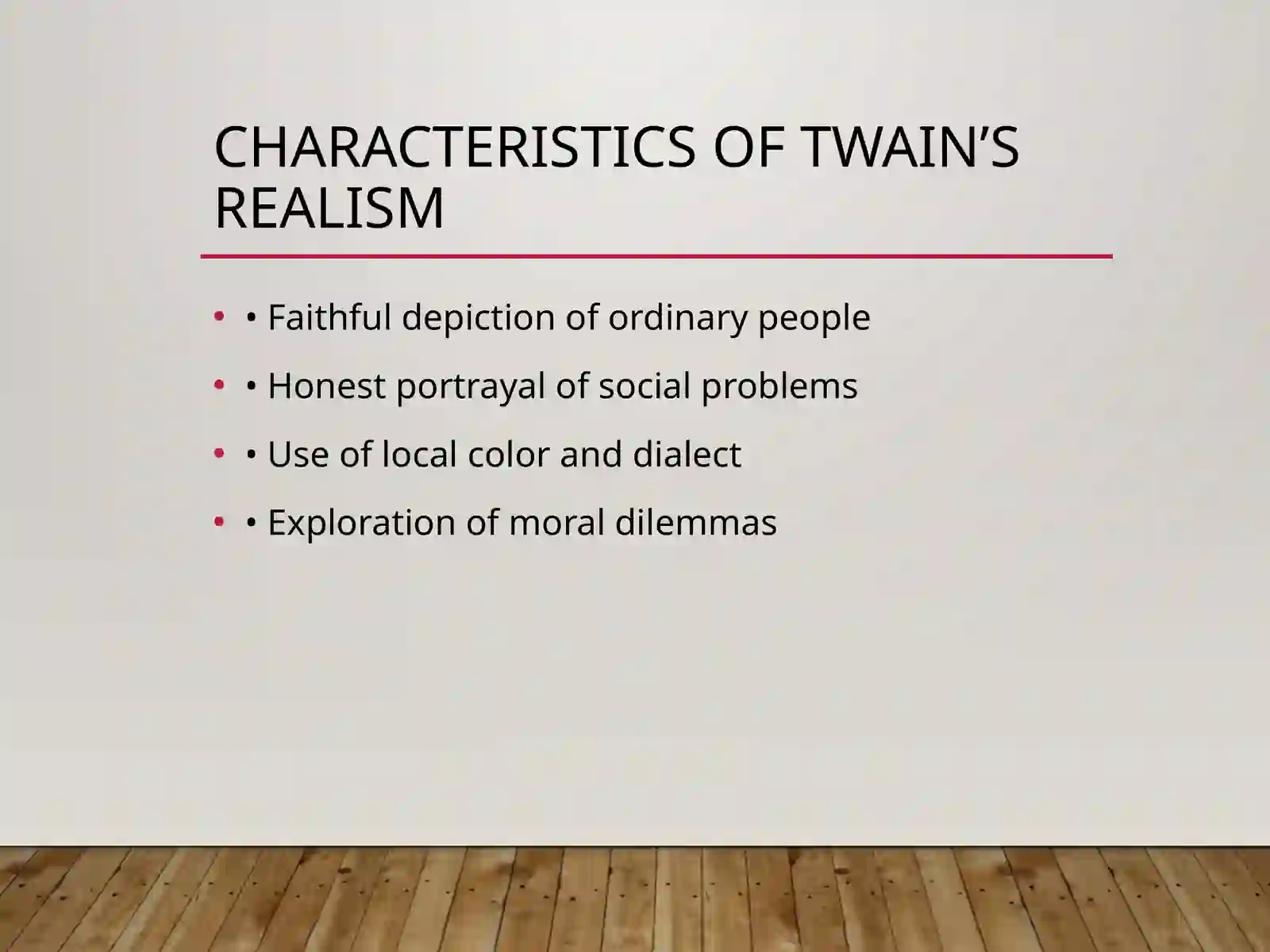 Mark Twain's Realism 2