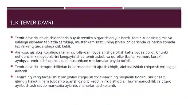 O‘rta Osiyoning ilk temir davri xususiyatlari 2