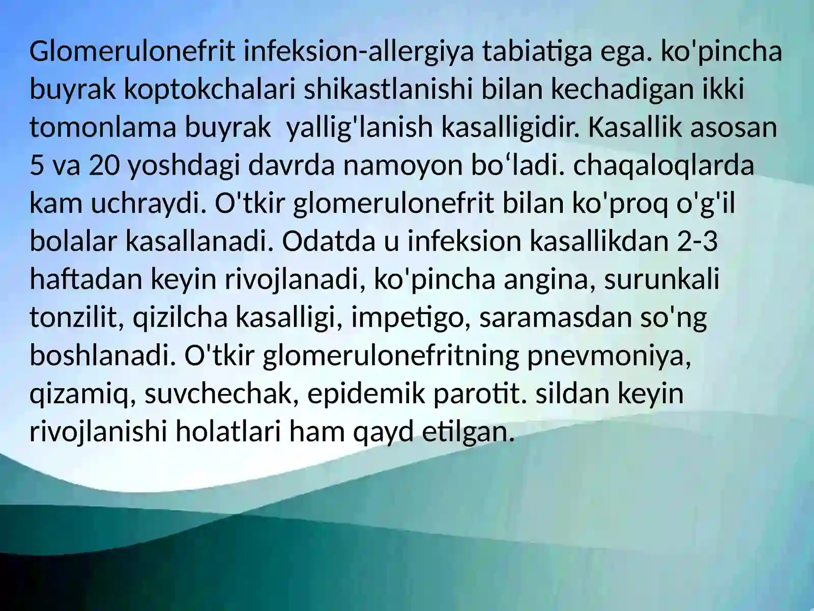 Glomerulonefrit 2