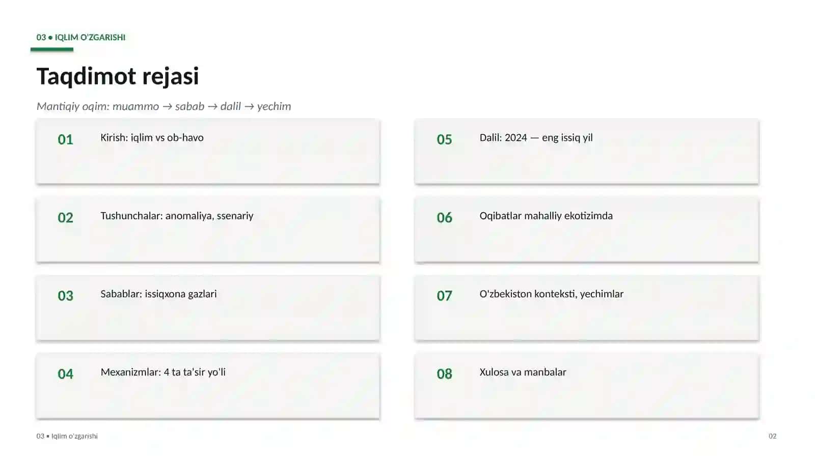 Ekologiya • Iqlim va Ekotizim 2