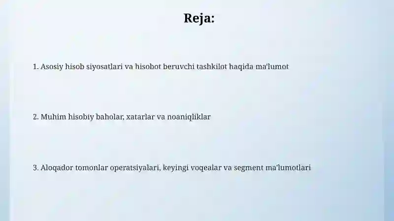 Moliyaviy hisobotga izohlar tayyorlash 2