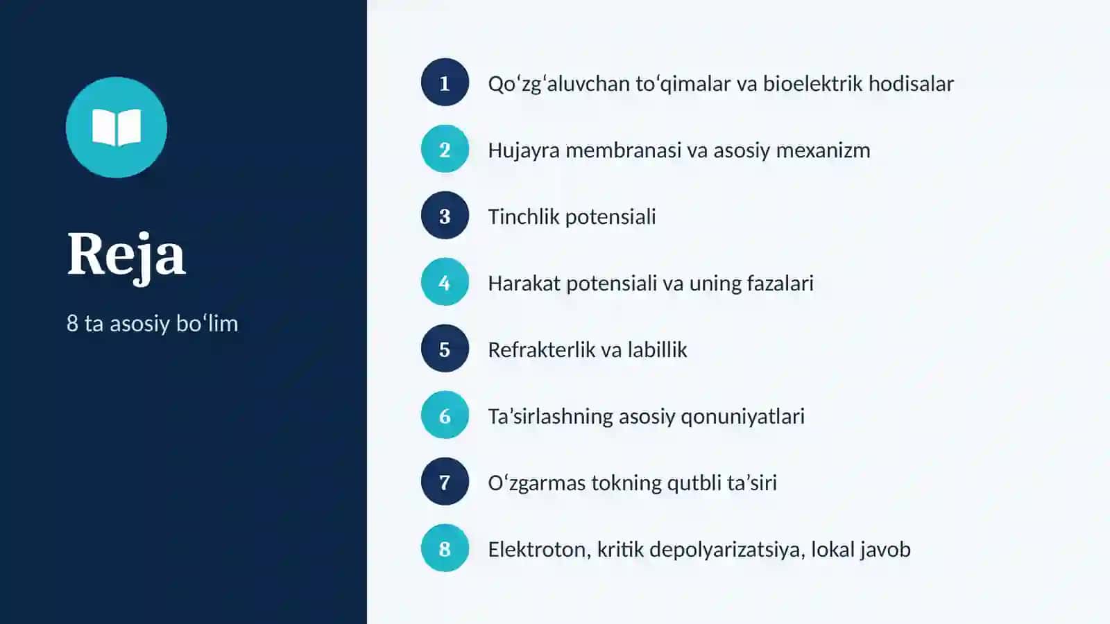Qo‘zg‘aluvchan to‘qimalarda bioelektrik hodisalar 2