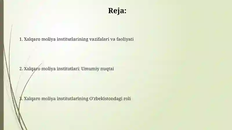 Xalqaro moliya institutlari 2