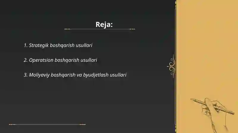Tadbirkorlik subyektlarini boshqarish usullari 2