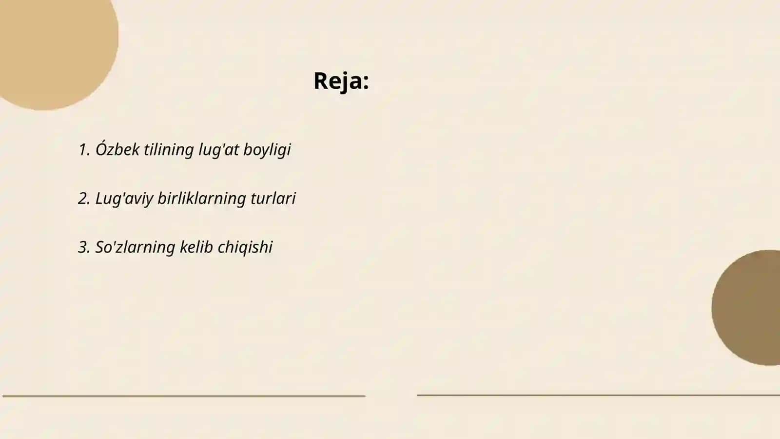 Ózbek tilining leksik qatlami 2