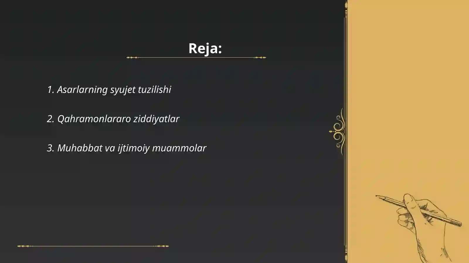 Fridrix Shiller "Makr va muhabbat" va Hamzaning "Zaharli hayot yohud ishq qurbonlari" asarlarining syujet qurilishi 2