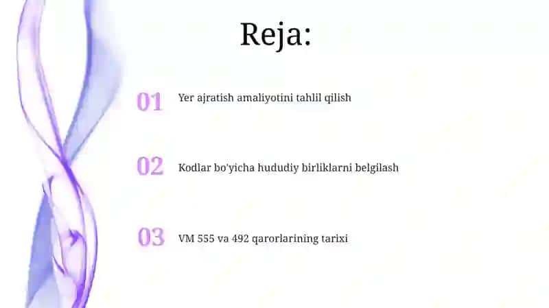 O'zbekiston Yer Kodeksi (VM 555 va 492-sonli qarorlar) 2