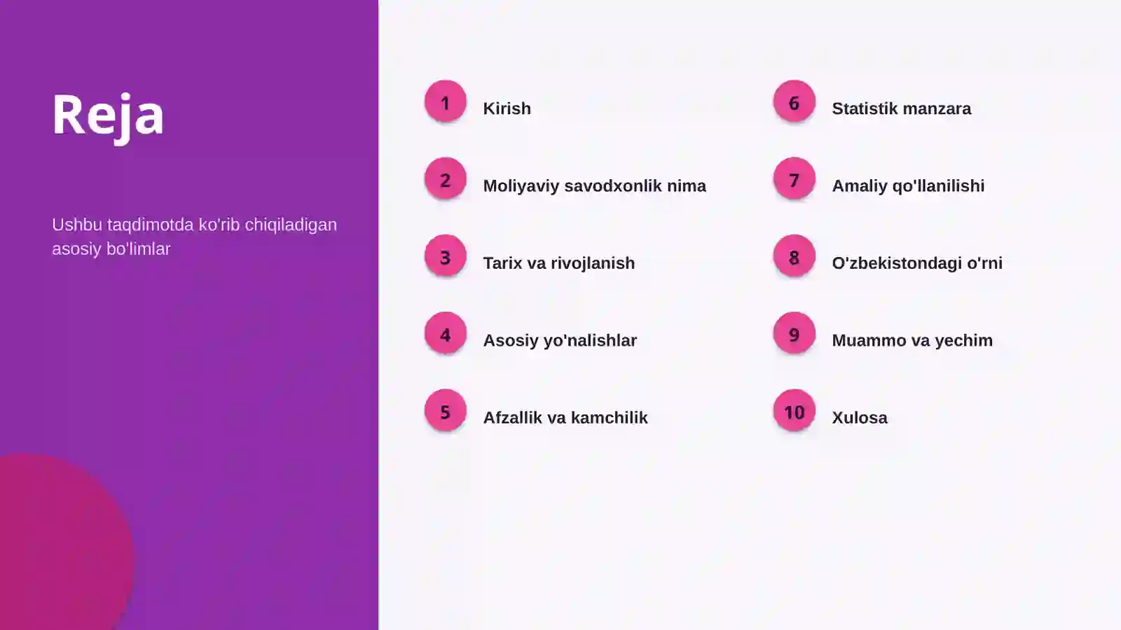 Moliyaviy savodxonlik 2