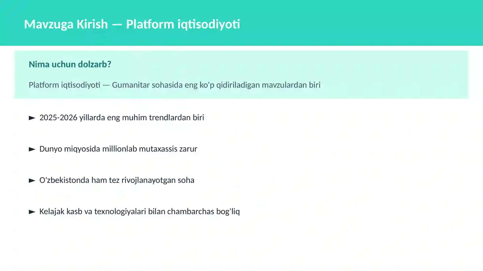 Platform iqtisodiyoti 2
