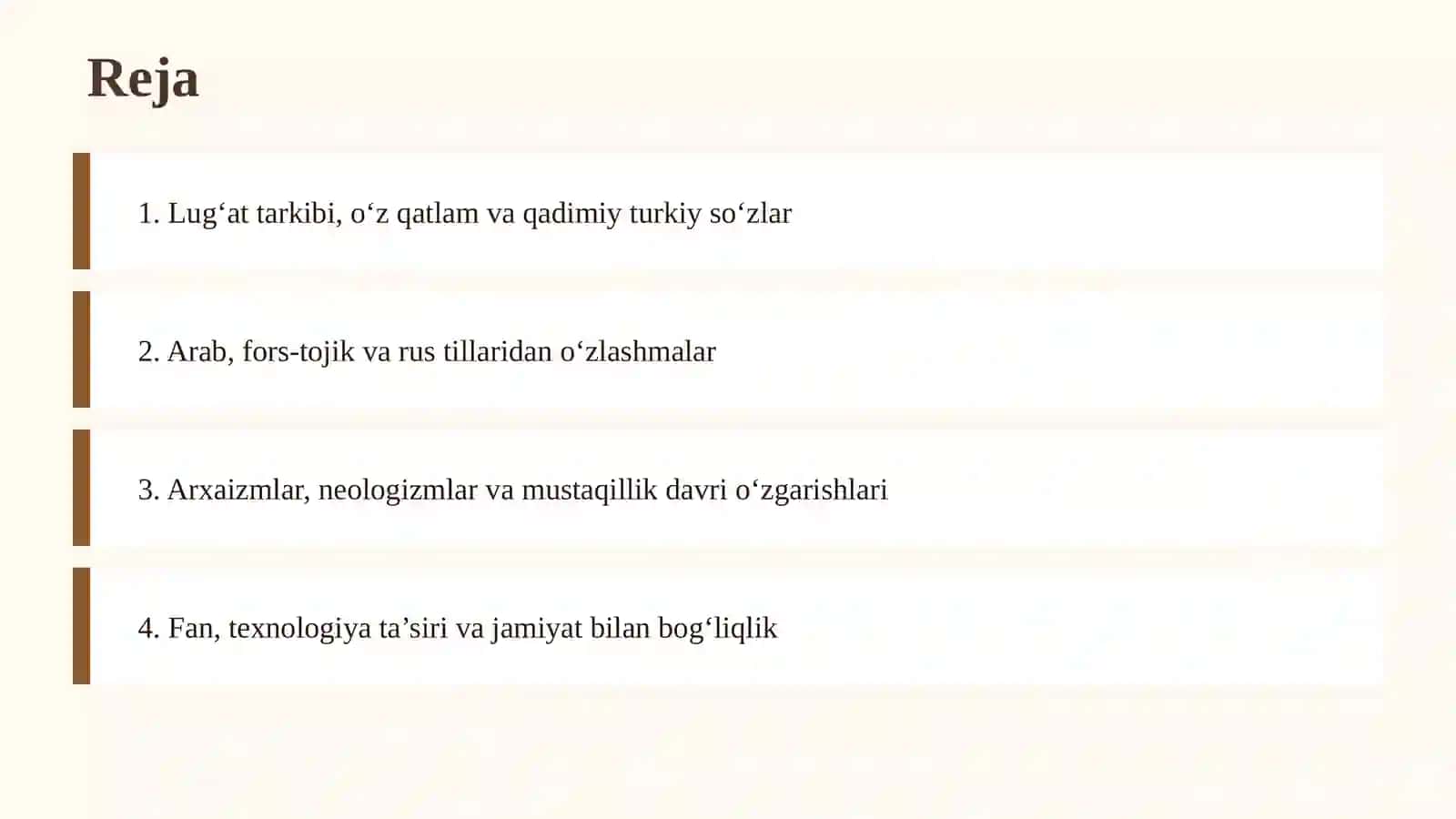 O‘ZBEK TILI LUG‘AT TARKIBINING TARIXIY TARAQQIYOTI 2