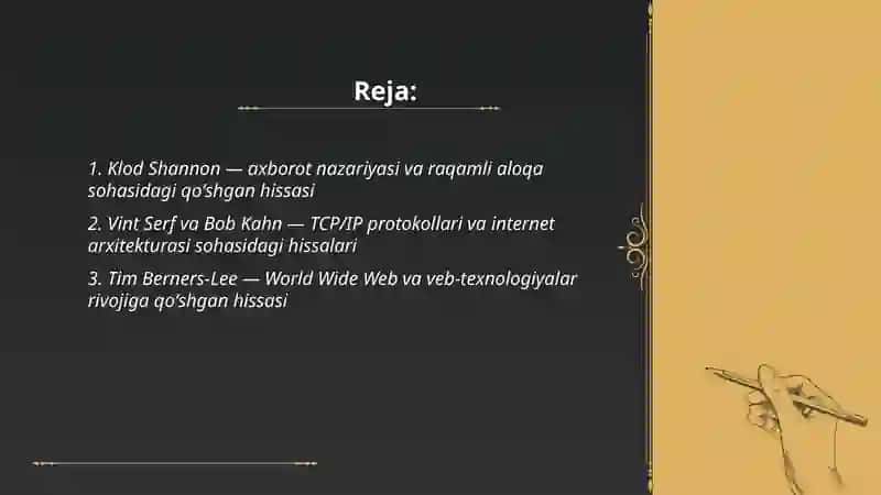 Hozirgi zamon info kommunikatsiya texnologiyalariga sohasidagi yetuk olimlarning qoʻshgan xissalari 2