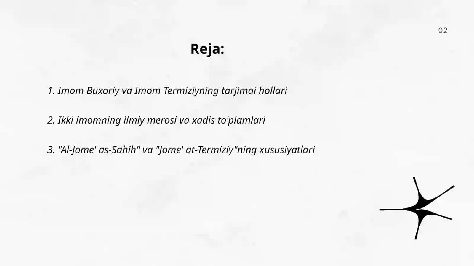 Imom Buxoriy va Imom Termiziyning xadis ilmiga qo'shgan xissalarining qiyosiy taxlili 2